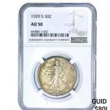 1929-S Walking Liberty Half Dollar NGC AU50