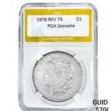 1878 REV 79 Morgan Silver Dollar PGA Genuine