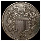 1865 Two-Cent Piece NEARLY UNCIRCULATED