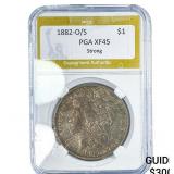 1882-O/S Morgan Silver Dollar PGA XF45 Strong
