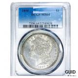 1890 Morgan Silver Dollar PCGS MS64