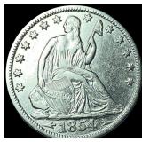 1854-O Silver Half Dollar CHOICE AU
