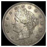 1892 Liberty Head Nickel CHOICE AU