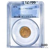 1874 Indian Head Cent PCGS PR64 RB