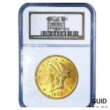 1882-CC $20 Gold Double Eagle NGC MS60