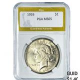 1926 Silver Peace Dollar PGA MS65