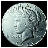 1922 Silver Peace Dollar CLOSELY UNCIRCULATED