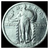 1920-S Silver Standing Liberty Quarter CLOSELY UNC