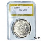1888-O Morgan Silver Dollar PGA MS65