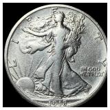 1918-S Silver Walking Liberty Half Dollar LIGHTLY