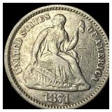 1871 Silver Half Dime