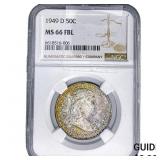 1949-D Franklin Half Dollar NGC MS66 FBL