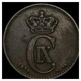 1874 Denamark Bronze 2 Ore