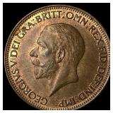 1929 Great Britain Bronze 1/2 Penny
