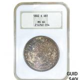 1882-S Morgan Silver Dollar NGC MS64