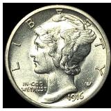 1916 Mercury Dime GEM BU