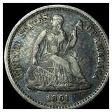 1861 Silver Half Dime LIGHTLY CIRCULATED