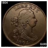 1804 Draped Bust Half Cent HIGH GRADE