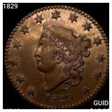 1829 Coronet Head Large Cent CHOICE BU