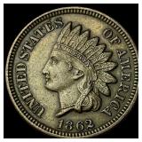 1862 Copper-Nickel Indian Head Cent CLOSELY UNCIRC