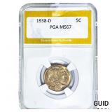 1938-D Buffalo Nickel PGA MS67