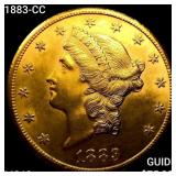 1883-CC $20 Gold Double Eagle UNCIRCULATED