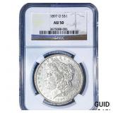 1897-O Morgan Silver Dollar NGC AU50