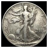 1938-D Silver Walking Liberty Half Dollar LIGHTLY