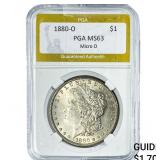 1880-O Morgan Silver Dollar PGA MS63 Micro O