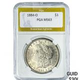 1884-O Morgan Silver Dollar PGA MS63