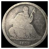 1837 Silver Seated Liberty Dime LIGHTLY CIRCULATED