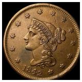 1842 Braided Hair Large Cent NEARLY UNCIRCULATED