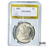 1892 Morgan Silver Dollar PGA MS65