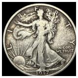 1917-S Silver Walking Liberty Half Dollar LIGHTLY