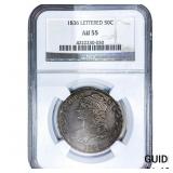 1836 Capped Bust Half Dollar NGC AU55 Lettered