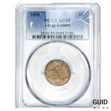 1858 Flying Eagle Cent PCGS AU55 Large Letters