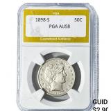 1898-S Barber Half Dollar PGA AU58
