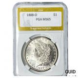 1888-O Morgan Silver Dollar PGA MS65