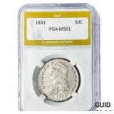 1831 Capped Bust Half Dollar PGA MS61
