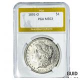 1891-O Morgan Silver Dollar PGA MS63