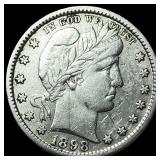 1898-S Silver Barber Quarter CLOSELY UNCIRCULATED
