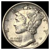 1919 Mercury Dime CLOSELY UNCIRCULATED