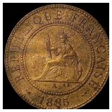 1885 French-Indo China Bronze 1 Cent