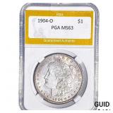1904-O Morgan Silver Dollar PGA MS63