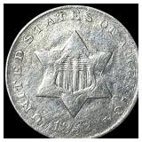 1852 Silver Three-Cent Piece LIGHTLY CIRCULATED