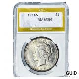 1923-S Silver Peace Dollar PGA MS63
