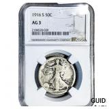 1916-S Walking Liberty Half Dollar NGC AG3