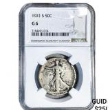 1921-S Walking Liberty Half Dollar NGC G6