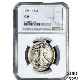 1921-S Walking Liberty Half Dollar NGC G6