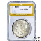 1892 Morgan Silver Dollar PGA MS64